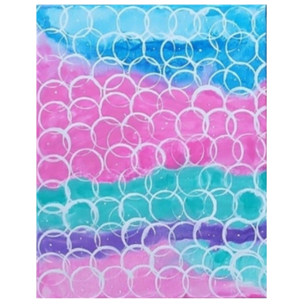 Hand Crafted Mermaid Core Abstract Design 11x14 Inches Canvas Painting